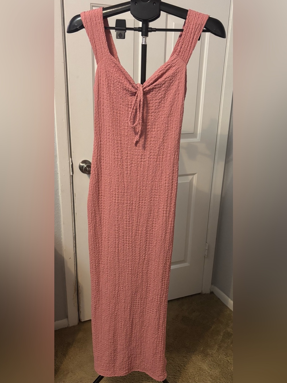 NWT See you Monday Textured Front Tie Maxi Dress Size M